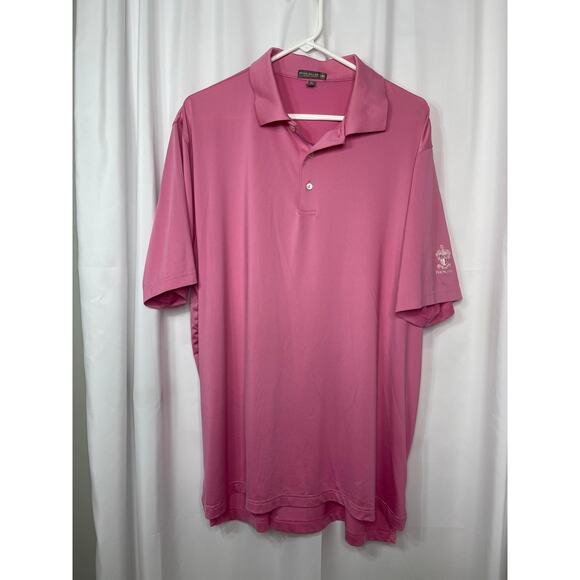 Peter Millar polo golf shirt SUMMER COMFORT men's extra large XL pink RICHLAND - Picture 12 of 16